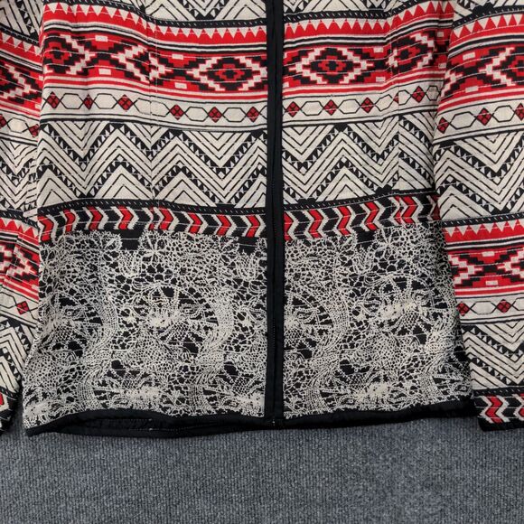 Phool Womens Full Zip Aztec Print Jacket 18 Long Sleeve Multi 100% Rayon - Picture 4 of 12